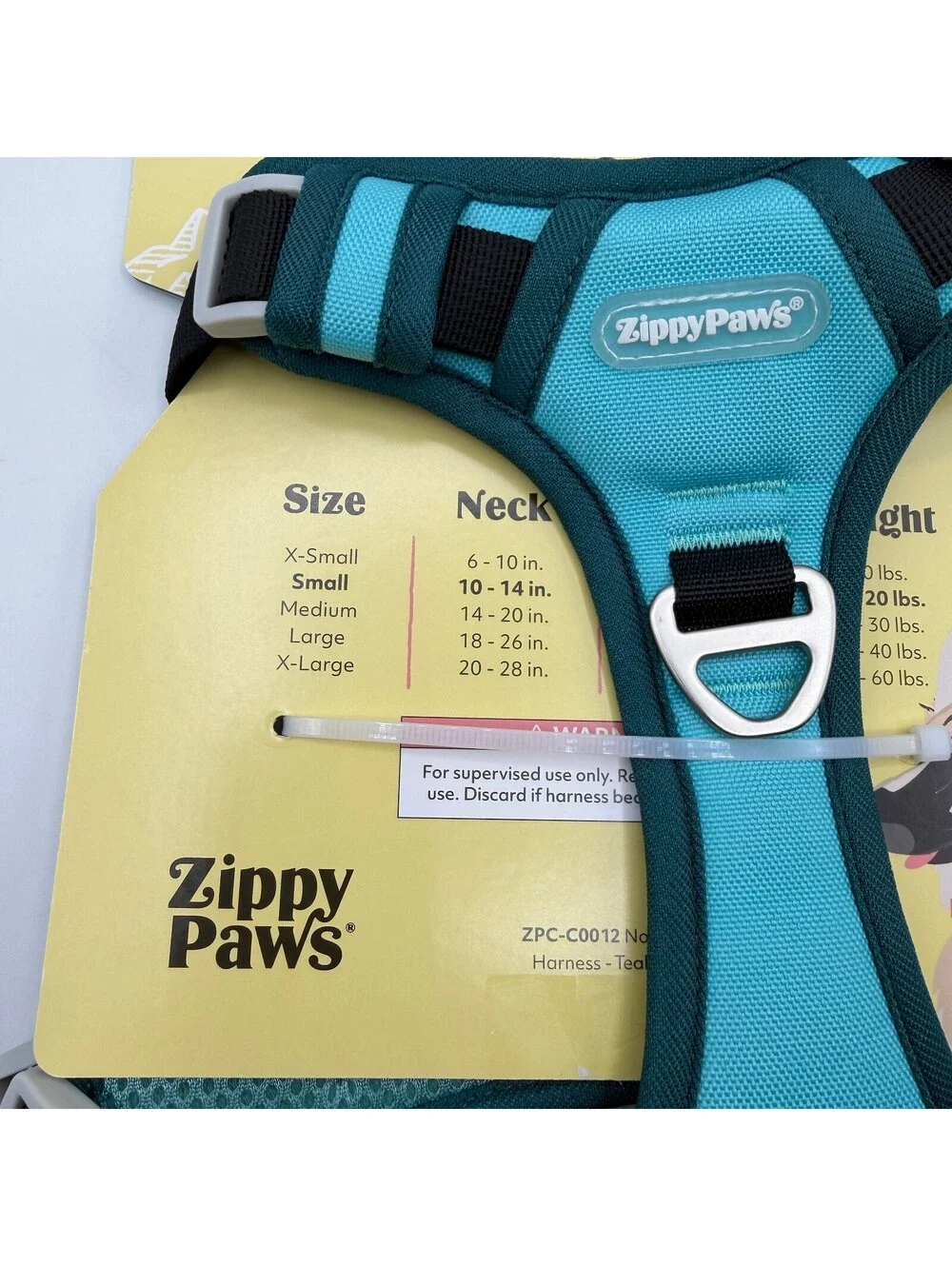 ZippyPaws No Pull Dog Harness Small Teal Black 10 to 20 lbs ZPC-C0012 Zippy Paws
